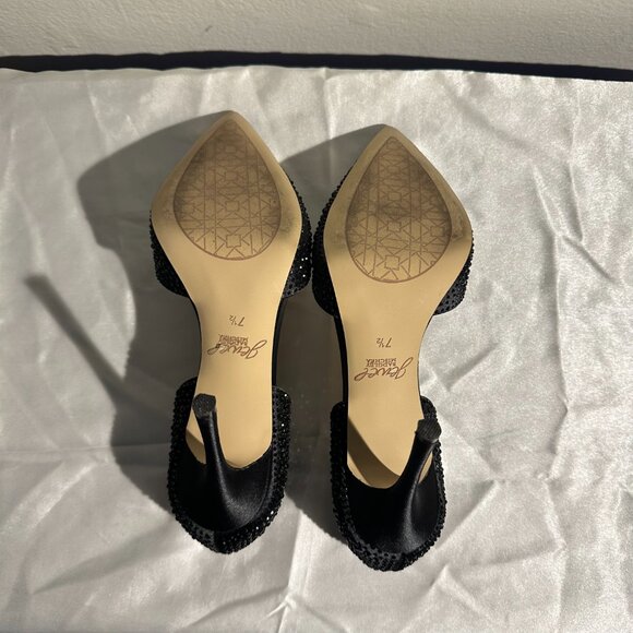 Jewel by Badgley Mischka Black Crystal Heels – Size 7.5 - Picture 6 of 8
